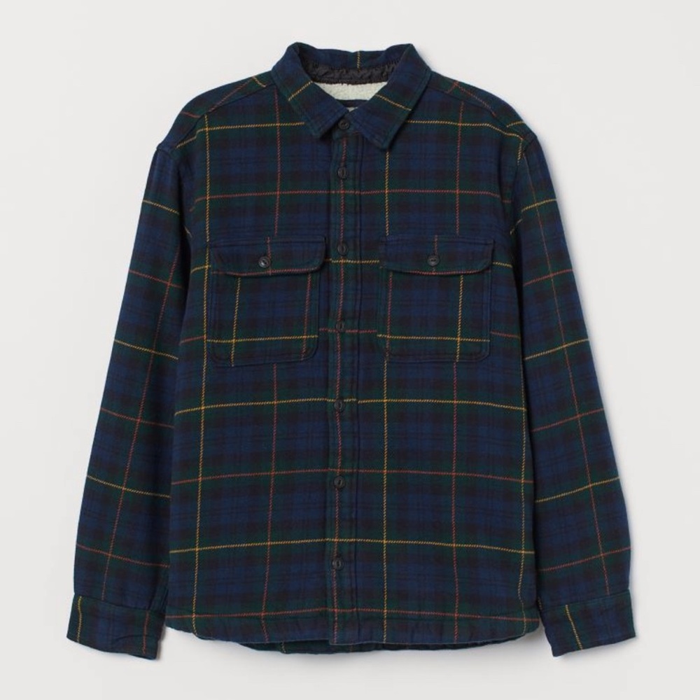 H&M Men’s Lined Shirt Jacket Size XL